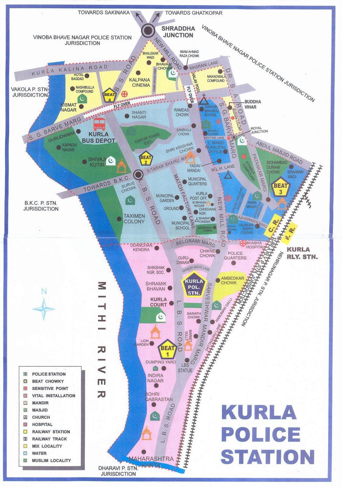 carte de Kurla Mumbai