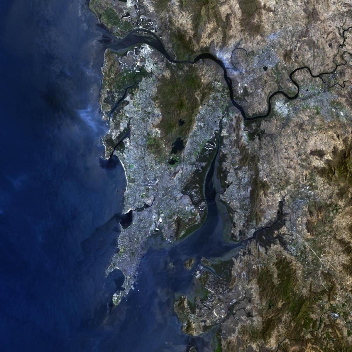 carte satellite de Mumbai