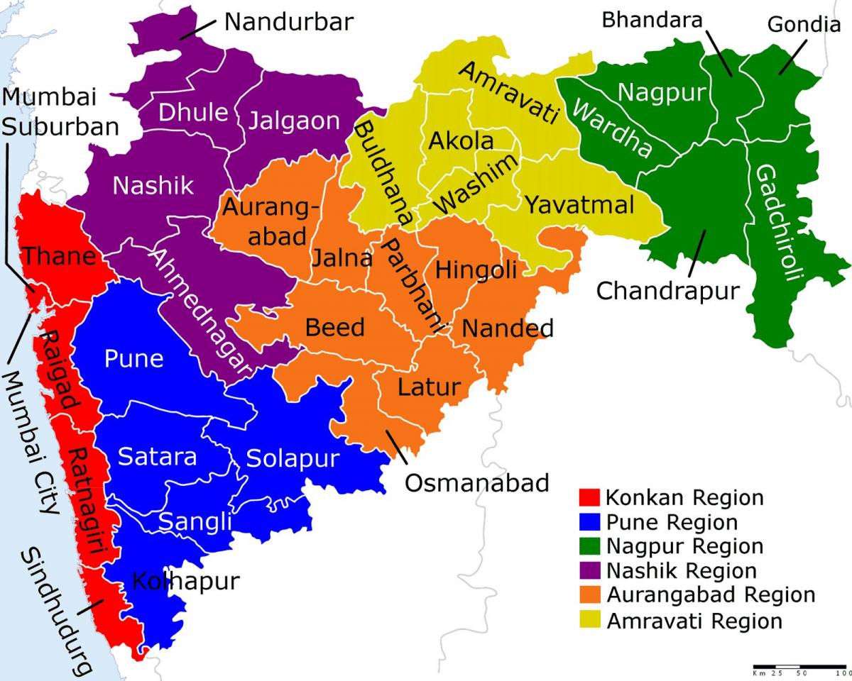 carte de Mumbai, Maharashtra