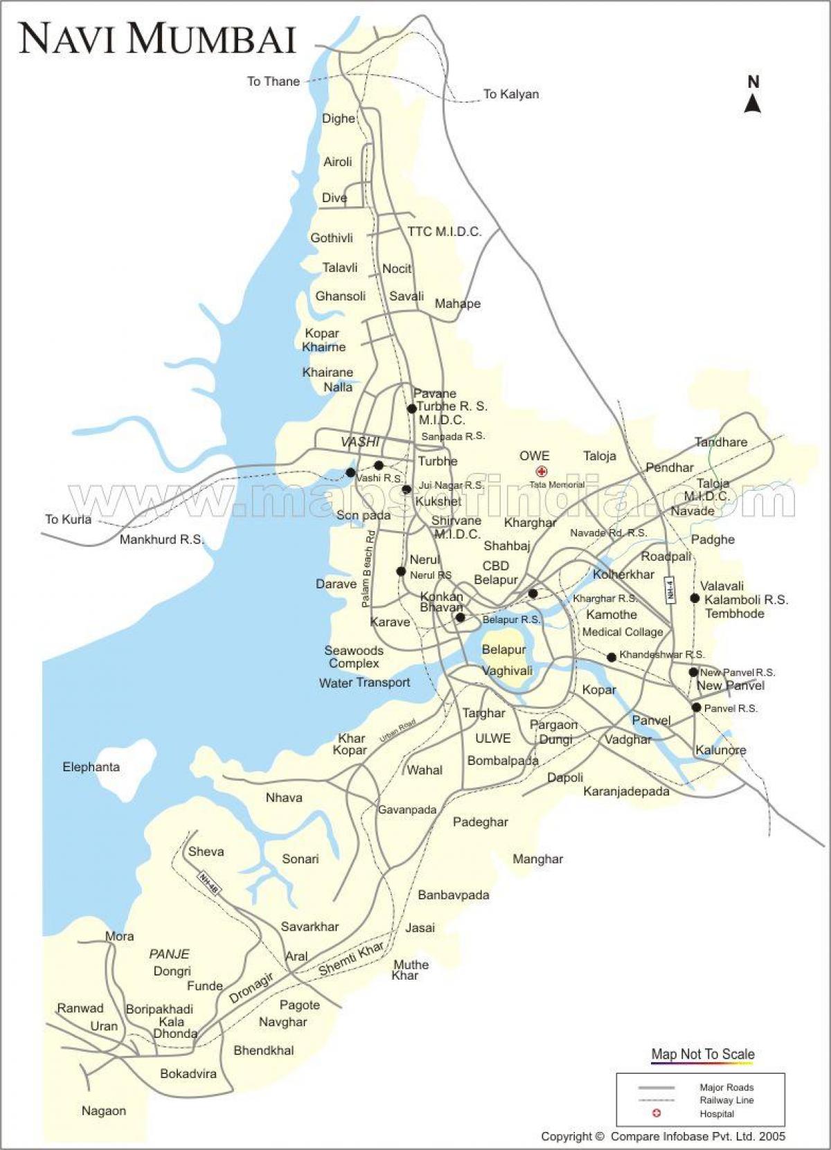 carte de la nouvelle Mumbai
