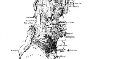 Carte de Mumbai île