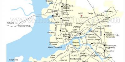 Carte de la nouvelle Mumbai