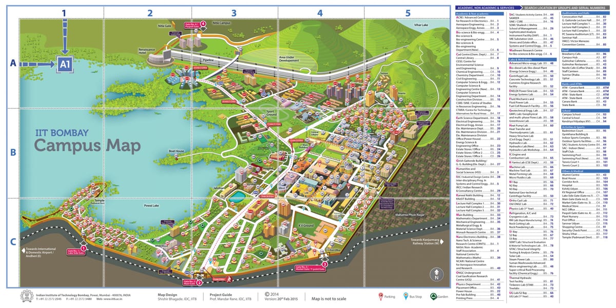 l'iit de Bombay carte du campus