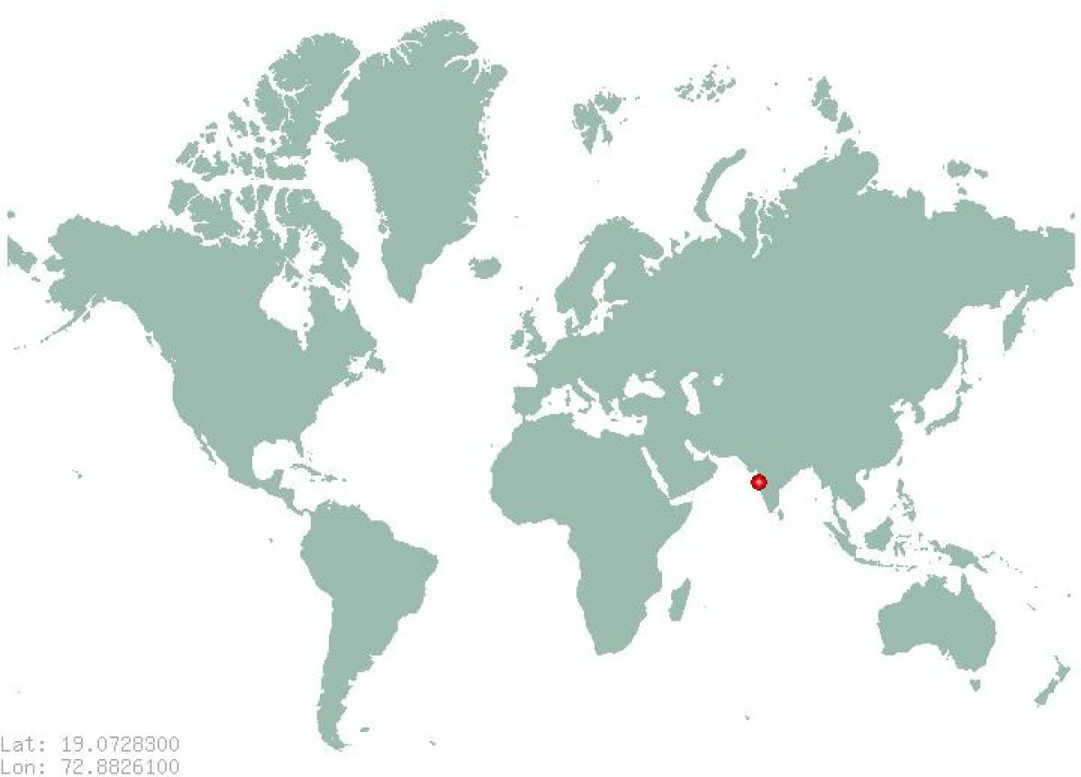 Mumbai sur la carte du monde