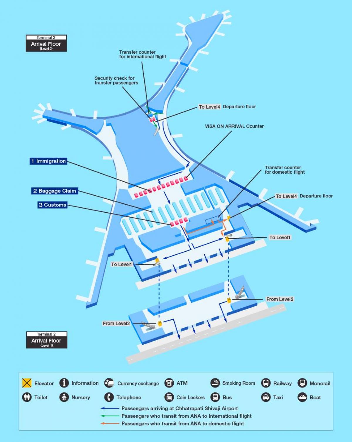 carte de Mumbai international airport