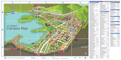 L'Iit de Bombay carte du campus