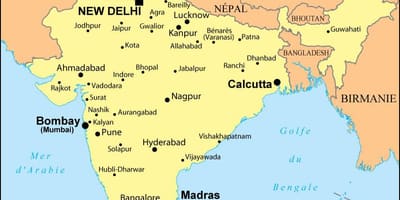Carte de Mumbai en inde