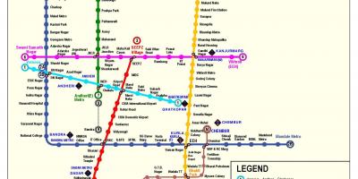 Métro de Mumbai la carte de l'itinéraire